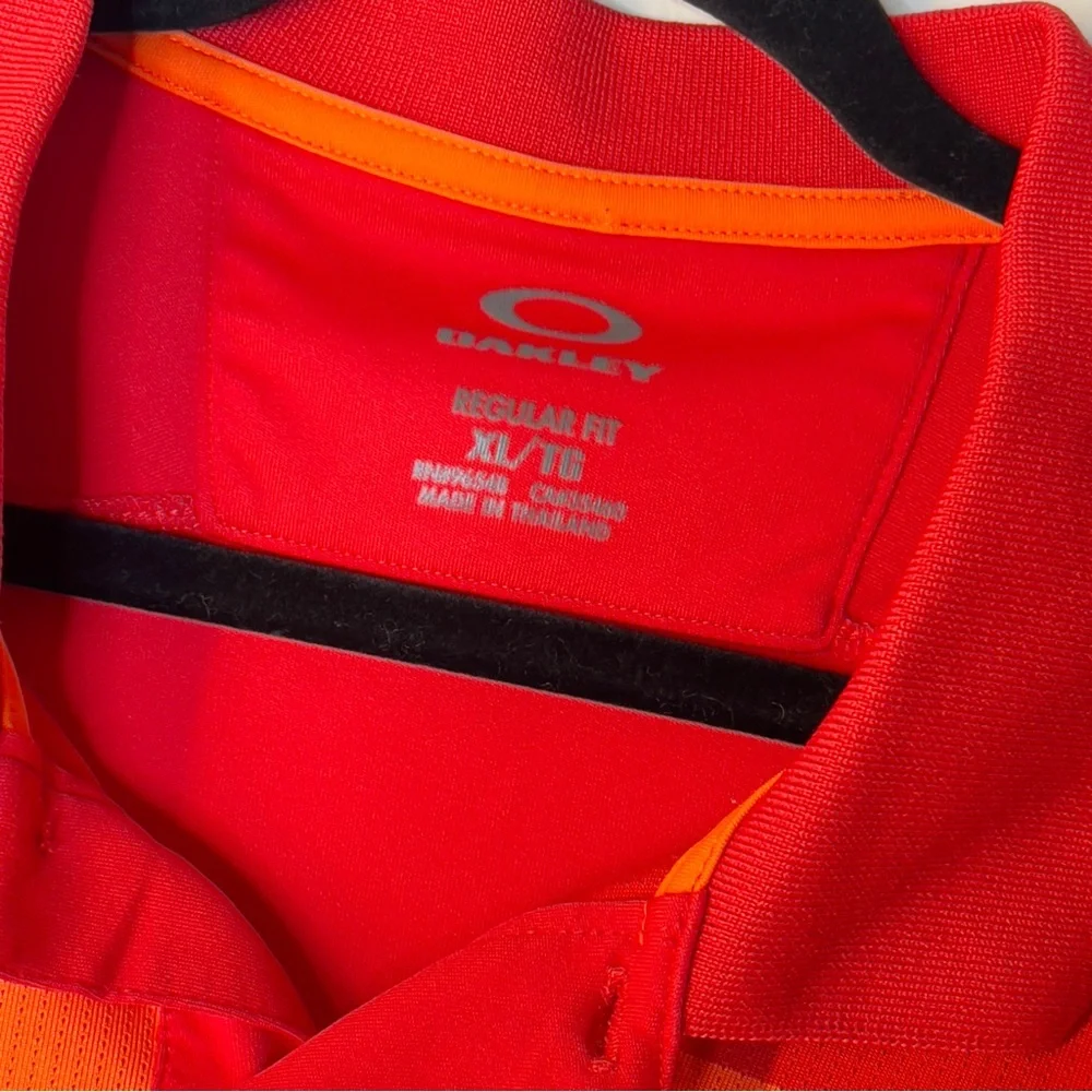 OAKLEY men’s xL Short sleeve orange Polo Shirt
